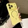 Compatible con iPhone 17 Pro Max, funda de teléfono magnética de color caramelo con lente desmontable, protección anticaídas para iPhone 18 y 16