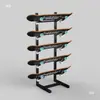 Portaesquís para Snowboard Estante de Pie para Snowboard Soporte de Rack para Monopatín de Tabla Única Estante de Almacenamiento para Doble Tabla Estante de Pared