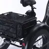 Triciclo Eléctrico Plegable de Acero Negro Pequeño 2025 Hecho de Acero de Alto Carbono y Aleación de Aluminio, Adecuado para Hombres y Mujeres, con Llantas Gruesas de 20 pulgadas
