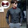 Grupo Hermano Vestido Mejor Hombre Camisa de Vestir Manga Larga Hombre Blanca Vestido de Boda Camisa de Novio Vestido Camisa Pulgada