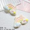 Sunshine Smiley Bear Rainbow Resin Acessórios Creme Cola DIY Enfeite de Cabelo Manchete Pingente Geladeira Decoração Material