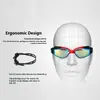 Gafas de natación para niños para Amazon transfronterizo, gafas de natación de silicona con puente nasal de una sola pieza, antivaho, impermeables, color degradado, gafas de natación unisex