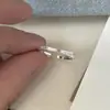 Anel Minimalista Liso em Prata de Lei S925 para Mulheres, Design Aberto Ajustável, Anel Versátil de Dedo Indicador de Luxo Leve de Nicho para Empilhamento