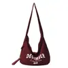 Bolso de Lona Retro Japonés de un Solo Hombro para Estudiantes Mujeres, Nuevo Modelo Estilo Coreano, Simple y Versátil, Gran Capacidad, Bolso Tote Estilo Universitario