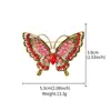 Broche de mariposa de simulación europea y americana de aleación estéreo diamante pin de alta gama textura retro de alta gama accesorios de ropa al por mayor