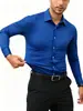 Camisas masculinas de tamanho europeu transfronteiriças Amazon AliExpress Camisas masculinas microelásticas Camisas finas para trabalho e dia a dia