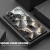 Popular en Europa y América, diseño creativo de onda estilo metal adecuado para funda de teléfono de cristal Samsung S25 Ultra, funda rígida de cobertura total S24
