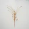 Decoración de Navidad con Hojas de Lentejuelas Brillantes de 43 cm Colgantes Hechos a Mano Decoraciones para Árbol de Navidad Decoración Navideña Ramas con Polvo Dorado