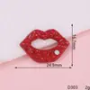 Batom Criativo Lábios Cheios de Diamantes Lábios Vermelhos Capa para Celular Acessórios para Celular Material DIY Acessórios Acessórios para Roupas