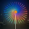 Luzes de Fogos de Artifício Digitais de LED Moinho de Vento Luminoso Luzes de Rua Impermeáveis ao Ar Livre Iluminação de Rua Quadrada Luzes de Fogos de Artifício Decorativas para Paisagem