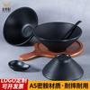 Vajilla de melamina tazón para fideos porcelana comercial similar plástico negro polvo de caracol fideos de arroz tazón grande para sopa tazón especial para restaurante de fideos picantes