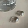 Pendientes de Moda con Patrón de Arpa Ovalada Geométrica para Mujer, Joyería para Orejas de Diseño Metálico Simple Exquisito de Gama Alta al por Mayor