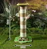 Rascador de sisal para gatos de colores, estructura de escalada para gatos de cartón corrugado bicolor, juguete para gatos, poste de escalada de madera, venta al por mayor transfronteriza de mascotas