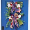 Guirlanda Dia da Independência Americana Atacado Transfronteiriço Nova Coroa de Flores Artificiais Pendurada na Porta Decoração de Festa ao Ar Livre no Pátio Pendurada