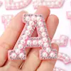 Rinestones de Venta Caliente Transfronterizos 26 Letras Inglesas Rinestones de Perlas Ropa Rosa Sombreros Bolsos Accesorios para Joyería DIY