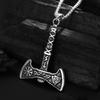 TEMU gran venta comercio exterior transfronterizo estilo nórdico Hacha Vikinga Collar con colgante para hombre