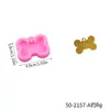 Molde de Pegamento de Cristal DIY Agujero Simple Etiqueta de Hueso para Mascota Colgante Llavero Molde de Silicona de Resina Epoxi