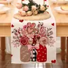 Amazon Novo Caminho de Mesa Dia dos Namorados Linho Toalha de Mesa Estampada Decoração de Casa Sofá Festa Decoração de Atmosfera Festiva