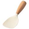 Cuchara para Arrocera Doméstica Antiadherente Cuchara para Servir Arroz Mango de Madera Antideslizante Resistente al Calor Cuchara de Silicona Vertical para Arroz