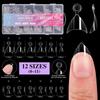 Uñas de Manicura Populares Transfronterizas, Estilo Ultracorto, Sin Grabado, Dedos Postizos Esmerilados Europeos y Americanos 600 Piezas Uñas Hechas a Mano Portátiles, Estilo Francés