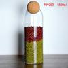 Fabricante Vidrio Transparente Lata de Té Redonda Sellada Lata de Almacenamiento de Corcho Botella Ecológica para Micro Paisaje Juego de Té de Vidrio