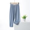 Pantalones de pierna ancha para bebé estilo western de verano, finos de seda helada para niña, pantalones rectos de pierna ancha para niños, sueltos, informales, ropa infantil