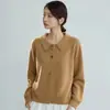 Cardigan Suéter de Tricô Feminino 2026 Outono/Inverno Novo Design Sense Solto Redutor de Idade Peça Externa Top