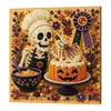 Set de Arte de Pintura de Diamantes DIY de Halloween Transfronterizo con Pegatinas de Perlas, Pintura Decorativa para Colgar en la Pared con Atmósfera Festiva