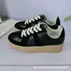 Nuevos Zapatos Blancos con Plataforma de Suela Gruesa y Cordones para Mujer de Majijia, Zapatos de Entrenamiento Moral que Aumentan la Altura, Zapatos de Forrest Gump, Zapatos Versátiles Deportivos y Casuales
