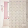 Cortina de chuveiro de banheiro simples estilo coreano, cortina divisória à prova d'água para banheiro e vaso sanitário, instalação sem furos, adequada para todas as estações