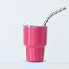 Nuevo Modelo Caliente Transfronterizo Mini Taza Termo de Acero Inoxidable 304 Taza Fría con Popote 2oz Vaso de Licor Vaso para Coche Mayoreo