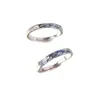 Anillos de Pareja Glacier, un Par de Anillos para Hombres y Mujeres, Estilo Nuevo, Lujo Ligero, Diseño de Nicho de Gama Alta, Anillo de Regalo para el Día de San Valentín