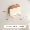 Chunzao Porta-Secador de Cabelo 2 em 1 Banheiro Instalação sem Furos Suporte de Parede Multifuncional para Secador de Cabelo