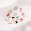 Estilo Ins Pingente de Pérola Gota de Óleo Laço Acessórios de Joias de Liga DIY Pulseira Colar Brincos Pingente W458