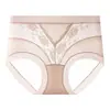 Calcinhas femininas de cintura alta estilo francês são respiráveis e não suam, com modelagem leve para controle da barriga e nádegas em formato de pêssego, antibacterianas 10A, com entreperna estendida