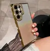 Funda Todo Incluido para Teléfono Móvil Adecuada para Samsung S26U con Película para Lente S25P Borde Galvanizado Diamante A37A56 Brillo Degradado Modelo Nuevo