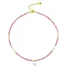 Moderna y fresca cadena para la clavícula con colgante original de nicho exquisito, collar de piedra roja natural de moda, nuevo para primavera y verano