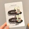 Lindo pasador de pelo de gatito negro, moderno y versátil para mujeres, perfecto para sujetar el flequillo y el cabello lateral, con un diseño de pinza de pico de pato de alta gama