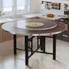 Mesa moderna simple engrosada con tablero plegable para uso doméstico y de hotel, mesa de comedor redonda estilo nórdico
