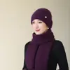 Novo Chapéu Quente para Mulheres de Meia-Idade e Idosas no Inverno, Chapéu Bucket de Lã de Coelho Espesso com Forro de Fleece