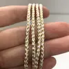 Cuerda de manualidades Susi con pinza lateral de flor, cinturón redondo tejido de seda dorada fina, cuerda para atar decoración de zapatos y ropa multicolor, regalo