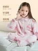 Tutu Elefantito Invierno Suave y Amigable con la Piel Terciopelo Cálido 0-10 C Ropa de Casa para Niñas Traje de Terciopelo Doble Cara Cálido y Engrosado