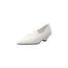 Sapatos Femininos de Couro Genuíno com Plataforma Estilo Britânico para o Dia a Dia, Coleção Outono 2026, Salto Médio, Bico Quadrado Pequeno, Corte Médio