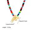 Explosiones transfronterizas de Amazon Europa y Estados Unidos collar de 26 letras acero inoxidable letra burbuja regordeta collar en inglés