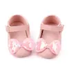 Sapatos de bebê primavera e outono novo bebê menina laço fofo sapatos de princesa boca rasa sola de borracha sapatos para bebês atacado 2362