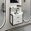 Gabinete de Herramientas para Barbería, Estación con Espejo para Salón de Peluquería, Gabinete para Cortar el Cabello, Carrito para Salón de Belleza, Estante de Almacenamiento para Secador de Pelo Dedicado para Salón de Peluquería