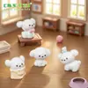 Figurita de Cachorro con Lazo Lindo para Paisaje en Miniatura, Muñeca, Accesorios de Decoración para Casa de Muñecas DIY, Adornos Pequeños para Coche y Escritorio