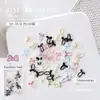 Joias para unhas mini laço cor de doce tamanho pequeno gravata borboleta nó de laço decorações de unha em resina 100 pts