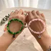 TEMU Dia de São Patrício Coração Coroa Magnética Chapéu de Bruxa Pulseira de Miçangas Feita à Mão Pulseira Estilo Casal