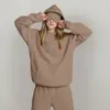 Ropa de Otoño e Invierno para Mujer, Sudaderas con Capucha de Color Sólido, Pieza Única, Independientes, Transfronterizas Europeas y Americanas